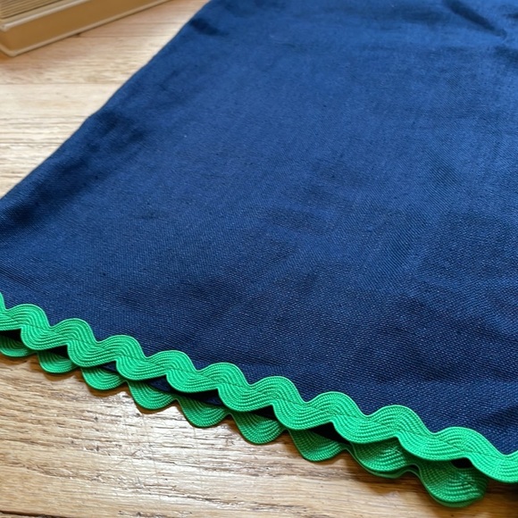 J Crew linen pencil skirt navy size 10 - Picture 2 of 9